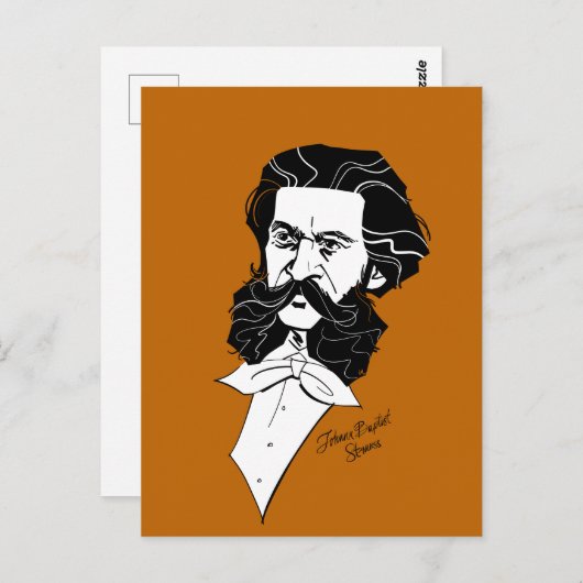 Johann Strauss Jr. Briefkaart (Voorkant / Achterkant)