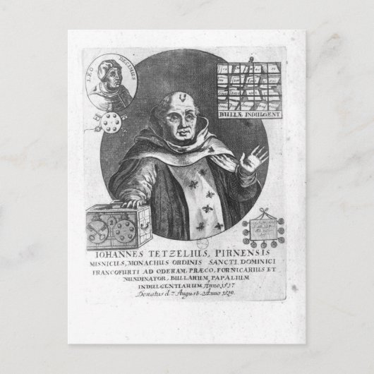 Johann Tetzel Briefkaart (Voorkant)