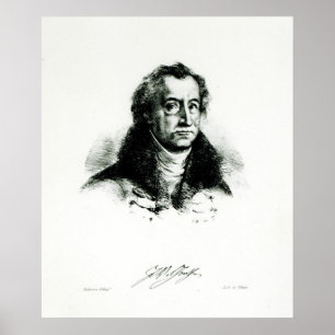 Johann Wolfgang Goethe gegraveerd door Delacroix Poster