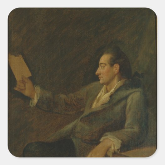 Johann Wolfgang von Goethe, 1775 Vierkante Sticker (Voorkant)
