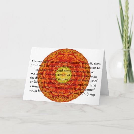 Johann Wolfgang von Goethe QUOTATION Kaart (Voorkant)