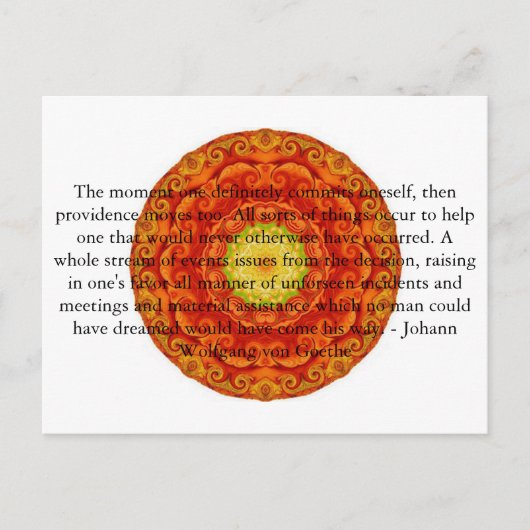 Johann Wolfgang von Goethe QUOTATION Uitnodiging Briefkaart (Voorkant)