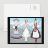 Johanna of Zwitserland Paper Doll Briefkaart (Voorkant / Achterkant)