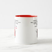 Johannes3:16-Want God zo hield van de wereld, dat Tweekleurige Koffiemok (Center)