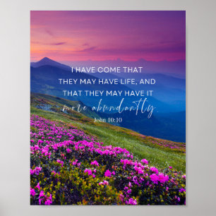 Johannes 10:10 Ik ben gekomen opdat zij het leven Poster