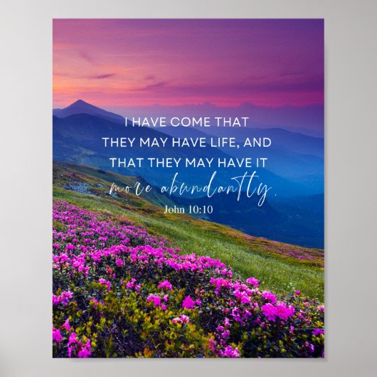 Johannes 10:10 Ik ben gekomen opdat zij het leven Poster (Voorkant)