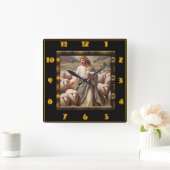 Johannes 10:7 Scherpveldwerk Vierkante Klok (Huis)