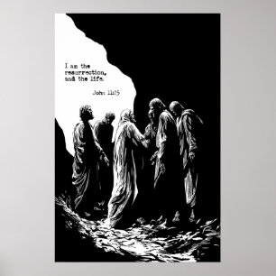 Johannes 11 25 Opstanding Kunstprint Ik Ben de Poster