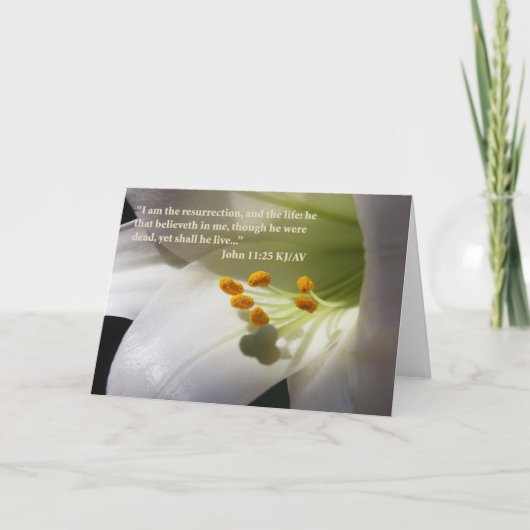 Johannes 11:25 Schriftgedeelte Kaart (Voorkant)