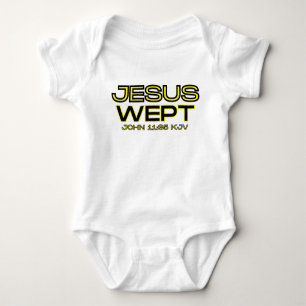 Johannes 11:35 Bijbelvers KJV citaat Unisex Romper
