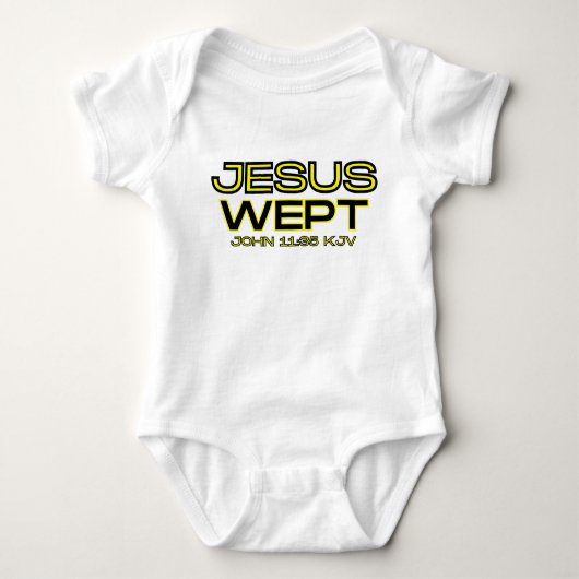 Johannes 11:35 Bijbelvers KJV citaat Unisex Romper (Voorkant)