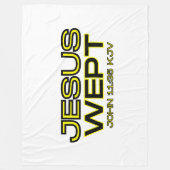 Johannes 11:35 Bijbelvers KJV Quote Fleece Deken (Voorkant)