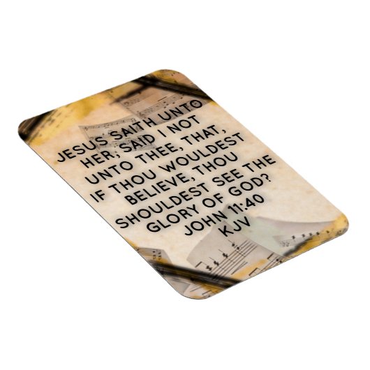 Johannes 11:40 KJV Bijbelvers Magneet (Rechterzijde)