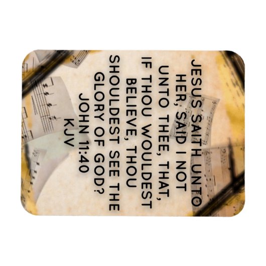 Johannes 11:40 KJV Bijbelvers Magneet (Horizontaal)