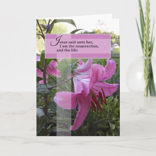 Johannes 11 Gelukkige Pasen Opstanding Zondag Krui Kaart (Voorkant)