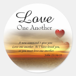 Johannes 13:34-35 Liefde elkaar stickers