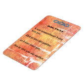 Johannes 13:34 Brons Rode Textuur Liefde Een Ander Magneet (Linkerzijde)