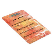 Johannes 13:34 Brons Rode Textuur Liefde Een Ander Magneet (Rechterzijde)