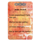 Johannes 13:34 Brons Rode Textuur Liefde Een Ander Magneet (Verticaal)