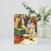 Johannes 13:4-17 Het briefkaart van de voeten van  (Staand voorkant)