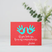 Johannes 14:15 briefkaart (Staand voorkant)
