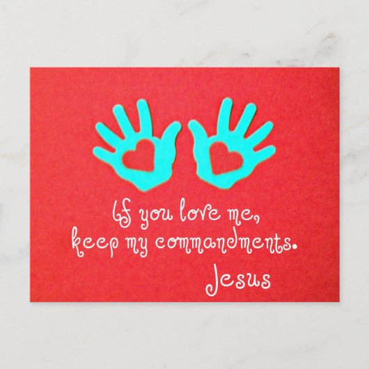 Johannes 14:15 briefkaart (Voorkant)