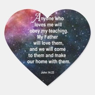 Johannes 14:23 hart sticker
