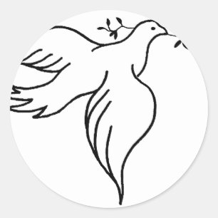 Johannes 14:27 Bijbelvers Religie Christendom Duif Ronde Sticker