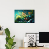 Johannes 14:27 Groene weiden Kleurrijke weiden Poster (Thuiskantoor)