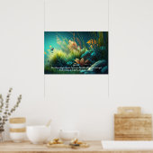 Johannes 14:27 Groene weiden Kleurrijke weiden Poster (Keuken)