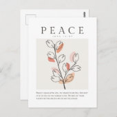 Johannes 14:27 Vrede Ik verlaat met u Briefkaart (Voorkant / Achterkant)