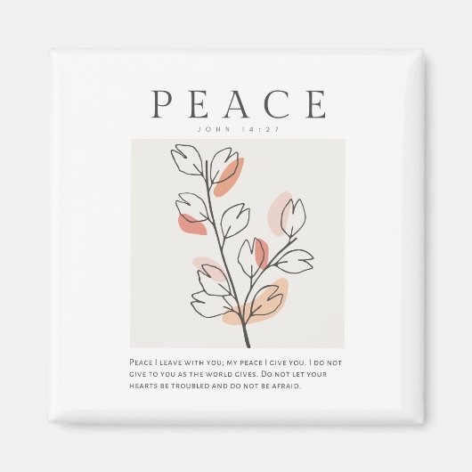 Johannes 14:27 Vrede Ik verlaat met u Magneet (Voorkant)