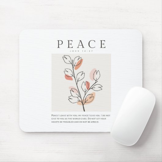 Johannes 14:27 Vrede Ik verlaat met u Muismat (Met muis)