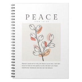 Johannes 14:27 Vrede Ik verlaat met u Notitieboek