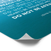 Johannes 14:27 Vrede Ik verlaat met u Poster (Hoek)