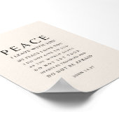 Johannes 14:27 Vrede laat ik bij u achter Poster (Hoek)