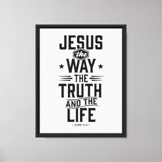 Johannes 14:6 canvas afdruk