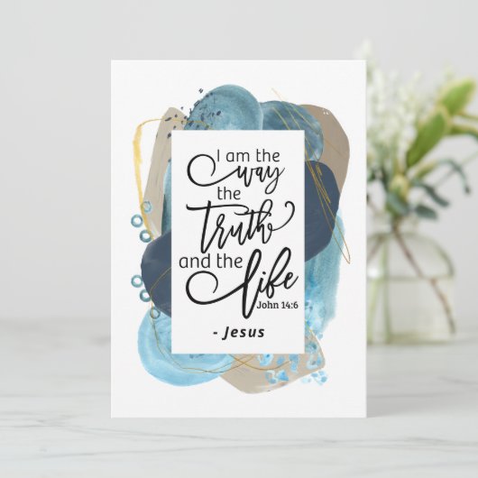 Johannes 14:6 Ik ben de Weg Christelijke Bijbelse  (Staand voorkant)