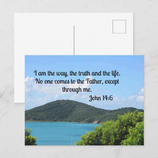 Johannes 14:6 Ik ben de weg, de waarheid en het le Briefkaart (Voorkant / Achterkant)