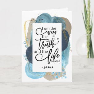 Johannes 14:6 Ik ben de Weg Waarheid Leven Christe Kaart