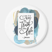 Johannes 14:6 Ik ben de Weg Waarheid Leven Christe Magneet (Voorkant)