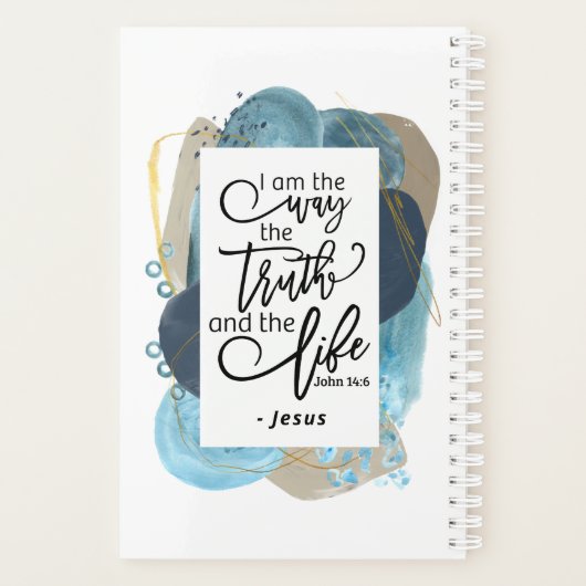 Johannes 14:6 Ik ben de Weg Waarheid Leven Christe Planner (Achterkant)