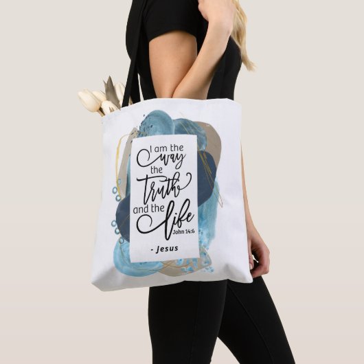 Johannes 14:6 Ik ben de Weg Waarheid Leven Christe Tote Bag (Dichtbij)