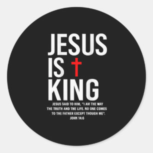 Johannes 14:6 Kostuum Jezus Christelijk (o Ronde Sticker