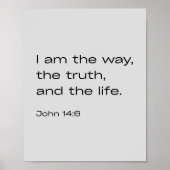 Johannes 14:6 – Minimalistische Bijbeltekst Poster (Voorkant)