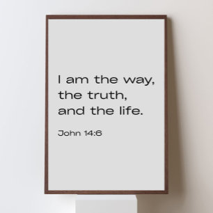 Johannes 14:6 – Minimalistische Bijbeltekst Poster