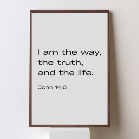 Johannes 14:6 – Minimalistische Bijbeltekst Poster