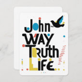 Johannes 14:6 Weg waarheidsleven Abstract Feestdagenkaart (Voorkant / Achterkant)