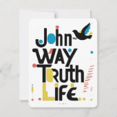 Johannes 14:6 Weg waarheidsleven Abstract Feestdagenkaart (Voorkant)