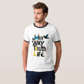 Johannes 14:6 Weg waarheidsleven Abstract T-shirt (Voorkant volledig)
